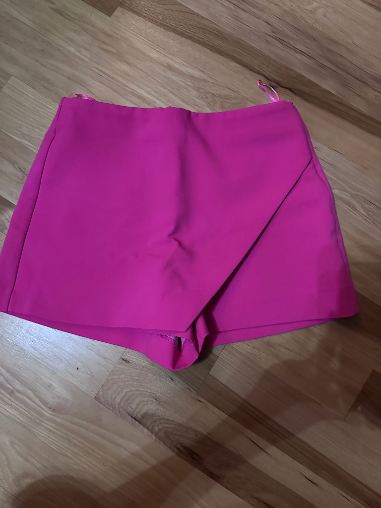 Zara Hot Pink Wrap Skort